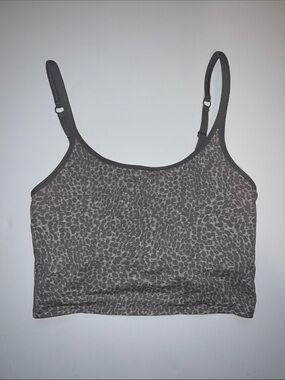 Old Navy Grey Leopard Print Stretch Bralette